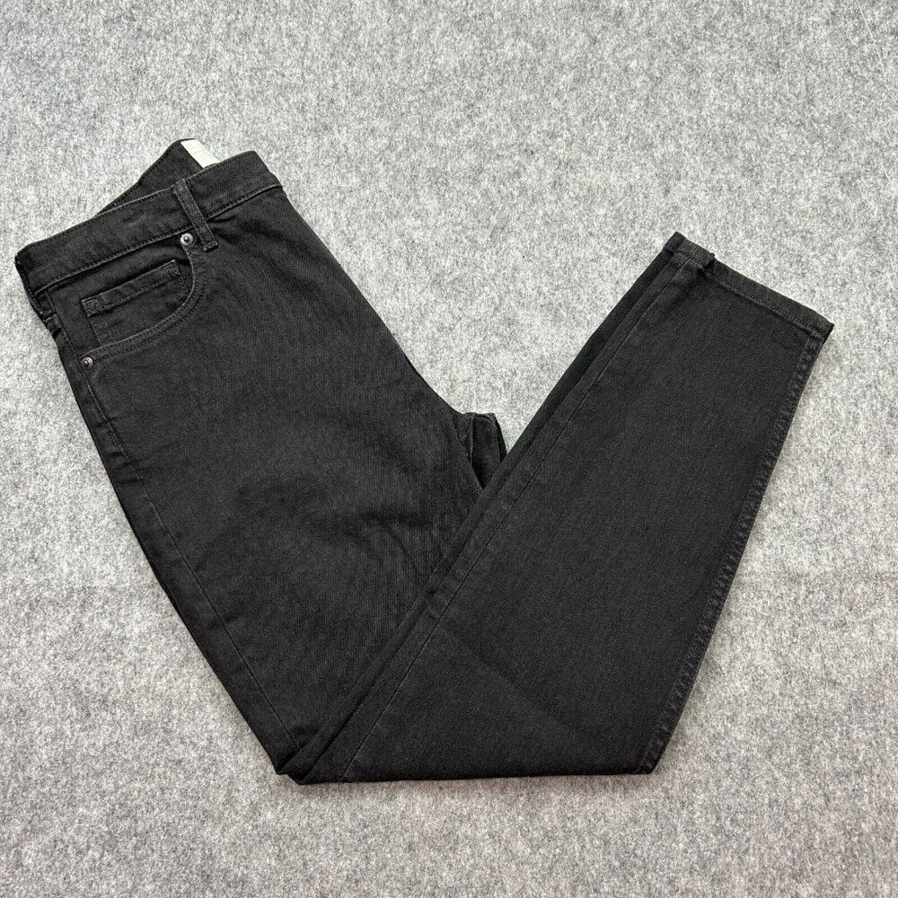 Everlane High Rise 5 Pocket Ankle Skinny Jeans Women's Size 31 Black Wash Denim